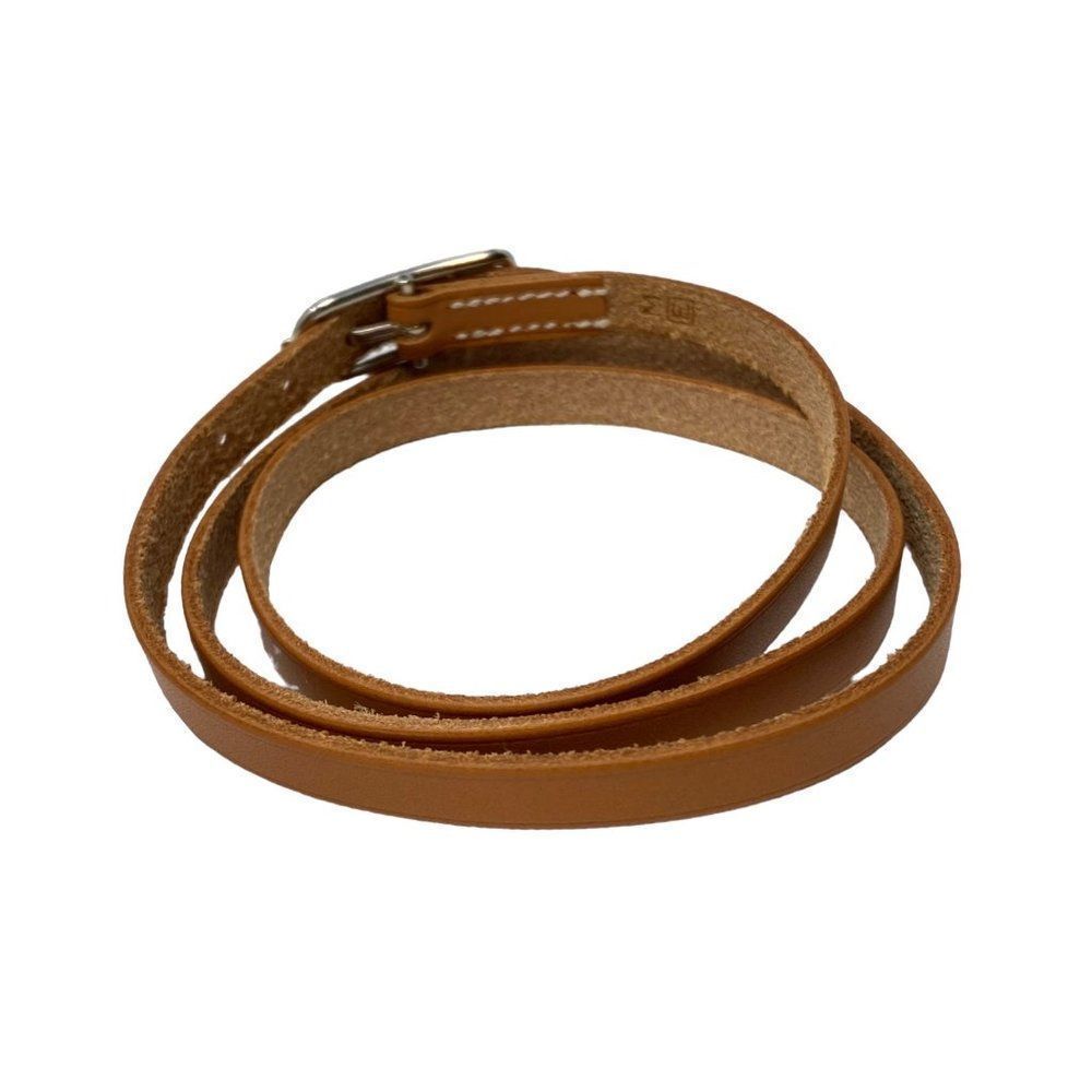 Hermes Brown Wrap Long Leather Bracelet - Picture 2 of 5